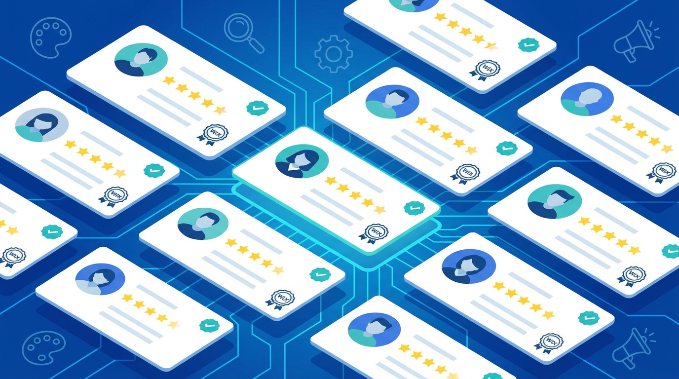 Wix Marketplace Partners directory showing top Wix SEO partners and Wix Studio agencies available for hire in 2026
